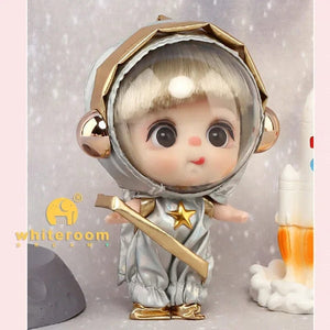 Planet Gates Astronaut 001 coffee / CHINA / No bags 9cm Mini Doll  Astronauts  Animals Key Pendant Bjd Pocket Dolls Toys Girl Reborn Kit Baby Toys for Children Baby Boy Accessories