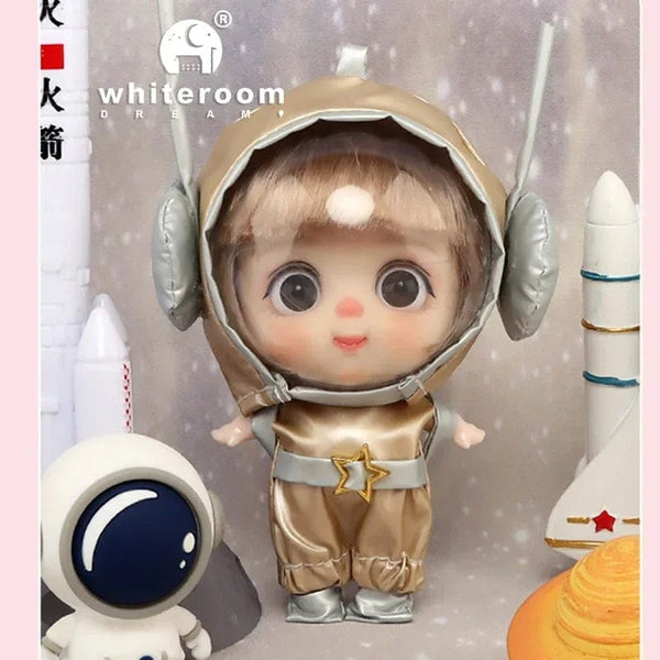 Planet Gates Astronaut 004 gold / CHINA / No bags 9cm Mini Doll  Astronauts  Animals Key Pendant Bjd Pocket Dolls Toys Girl Reborn Kit Baby Toys for Children Baby Boy Accessories
