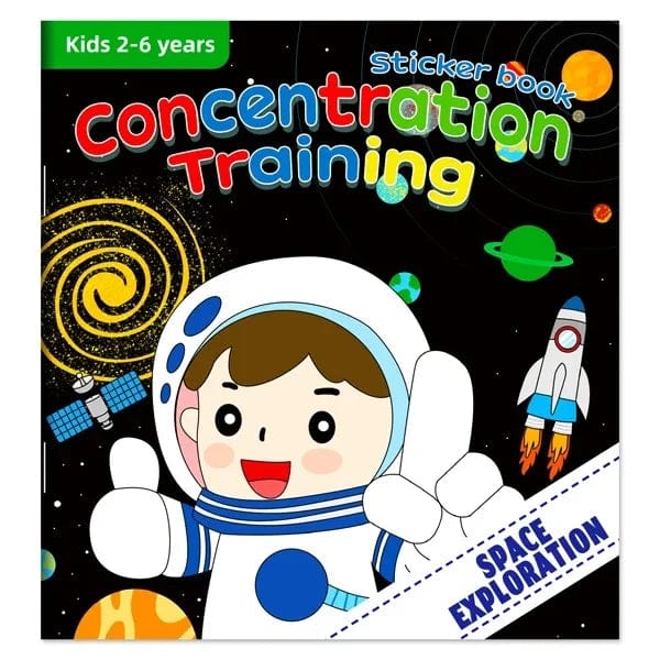 Planet Gates Astronaut Cognitive Game Kawaii Sticker Book Educational DIY Hand-on Puzzle Cartoon Animals Life Skill Learning Toddler Toys For Kids