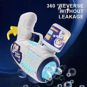Planet Gates Astronaut Electric Bubble Gun Kids Toy Bubbles Machine Automatic Soap Blower with Light Summer Outdoor Party Games Children Gift