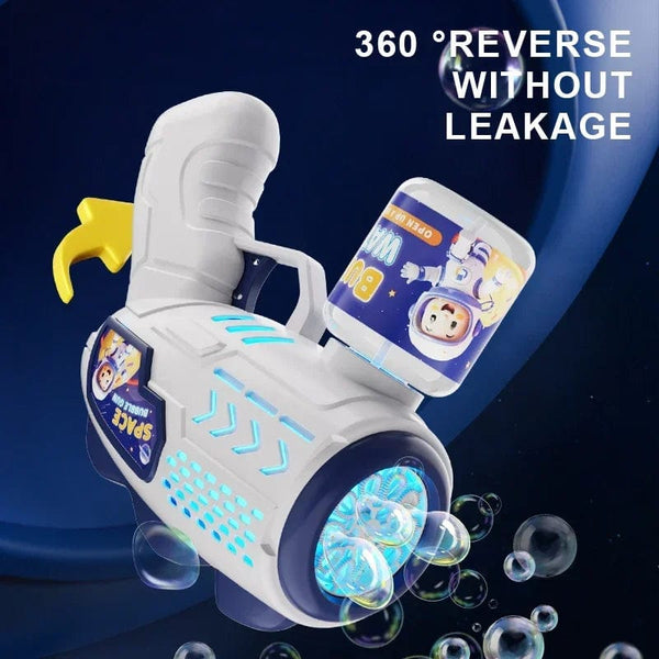 Planet Gates Astronaut Electric Bubble Gun Kids Toy Bubbles Machine Automatic Soap Blower with Light Summer Outdoor Party Games Children Gift