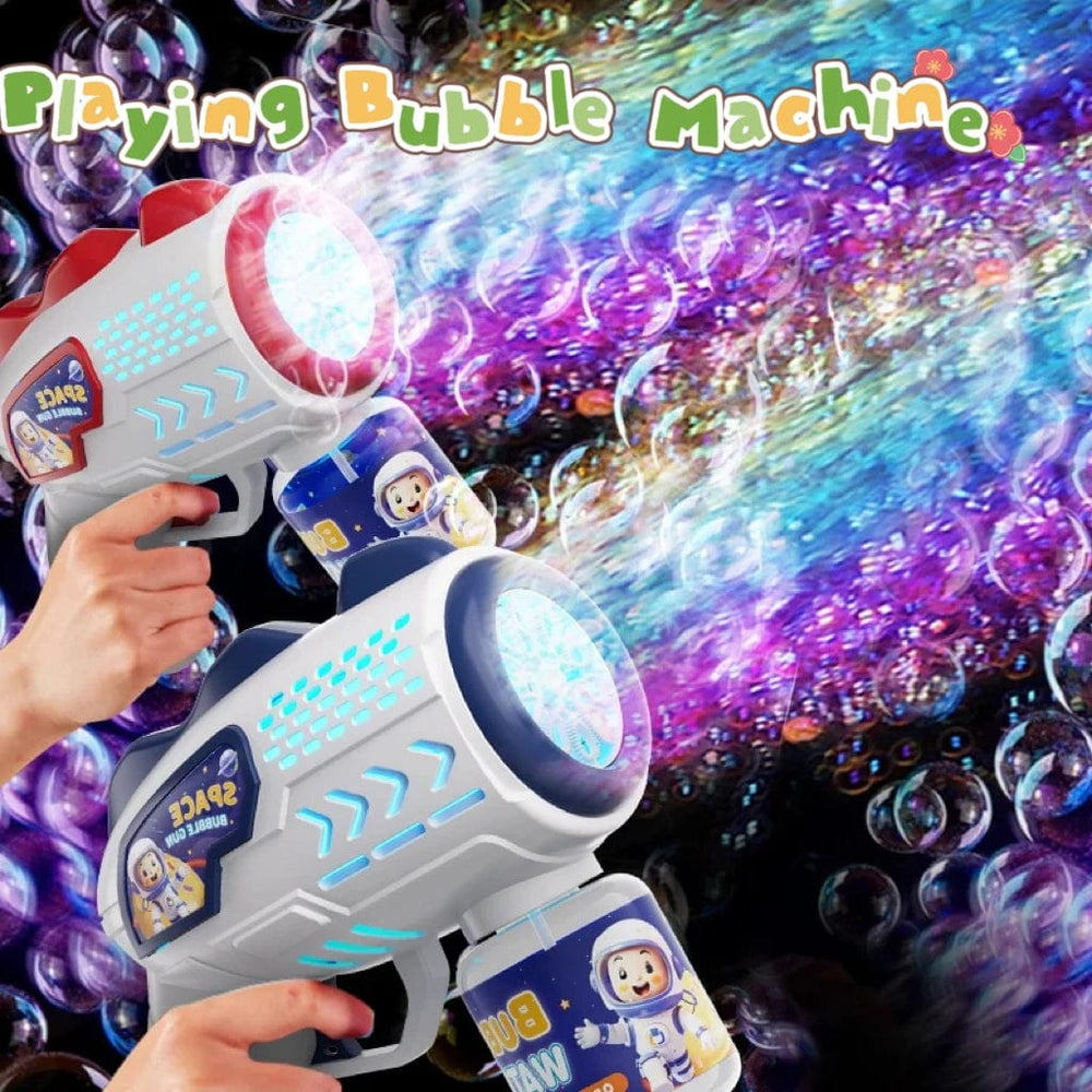 Planet Gates Astronaut Electric Bubble Gun Kids Toy Bubbles Machine Automatic Soap Blower with Light Summer Outdoor Party Games Children Gift