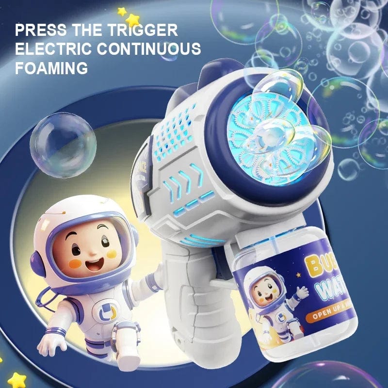Planet Gates Astronaut Electric Bubble Gun Kids Toy Bubbles Machine Automatic Soap Blower with Light Summer Outdoor Party Games Children Gift