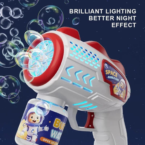 Planet Gates Astronaut Electric Bubble Gun Kids Toy Bubbles Machine Automatic Soap Blower with Light Summer Outdoor Party Games Children Gift