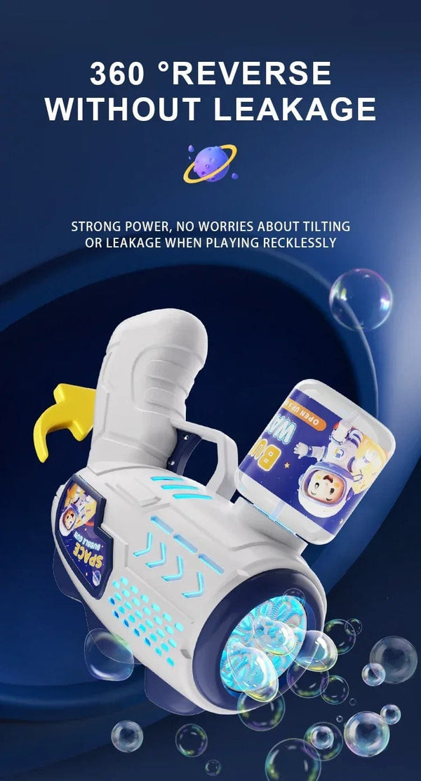 Planet Gates Astronaut Electric Bubble Gun Kids Toy Bubbles Machine Automatic Soap Blower with Light Summer Outdoor Party Games Children Gift