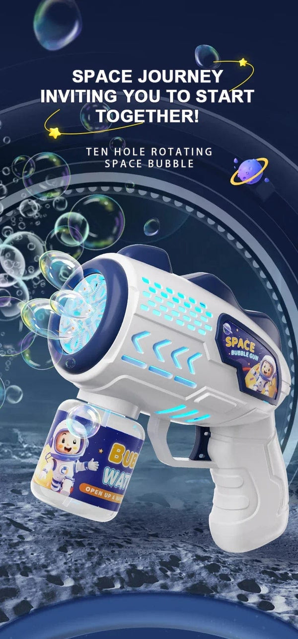 Planet Gates Astronaut Electric Bubble Gun Kids Toy Bubbles Machine Automatic Soap Blower with Light Summer Outdoor Party Games Children Gift