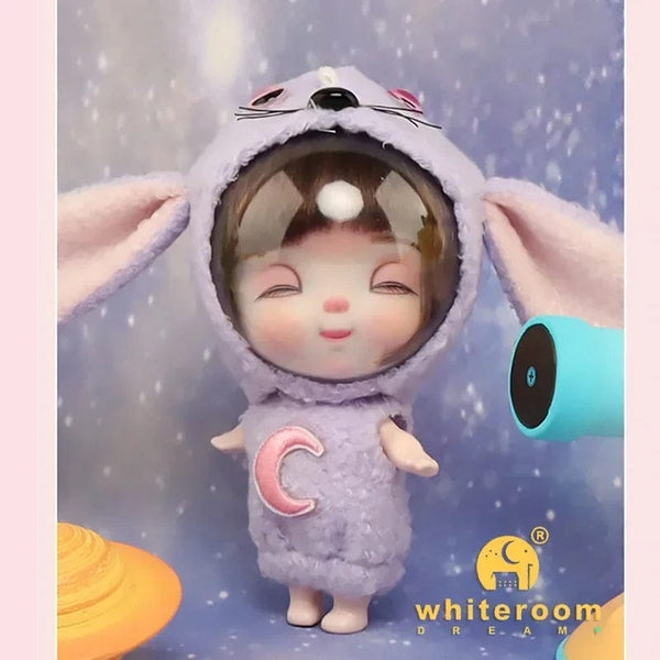 Planet Gates Astronaut rabbit / CHINA / No bags 9cm Mini Doll  Astronauts  Animals Key Pendant Bjd Pocket Dolls Toys Girl Reborn Kit Baby Toys for Children Baby Boy Accessories