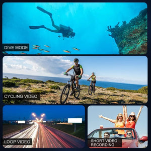 Planet Gates AT-G200R Action Camera Ultra HD 4K/30fps WiFi 2.0-inch 140D Underwater Waterproof Helmet Video Recording Cameras Bicycle Vlog Camera