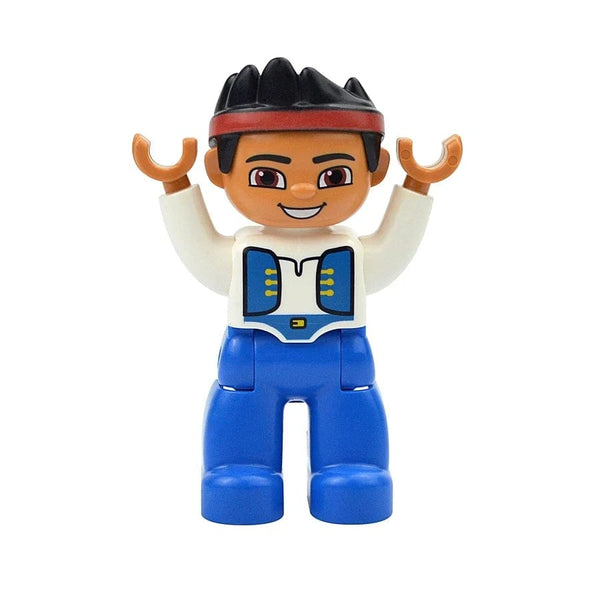 Planet Gates Athlete Figures Dolls Big Size Building Blocks Family Action Workers Doctor Police Farmer Compatible Large Bricks Duploes Kid Toys