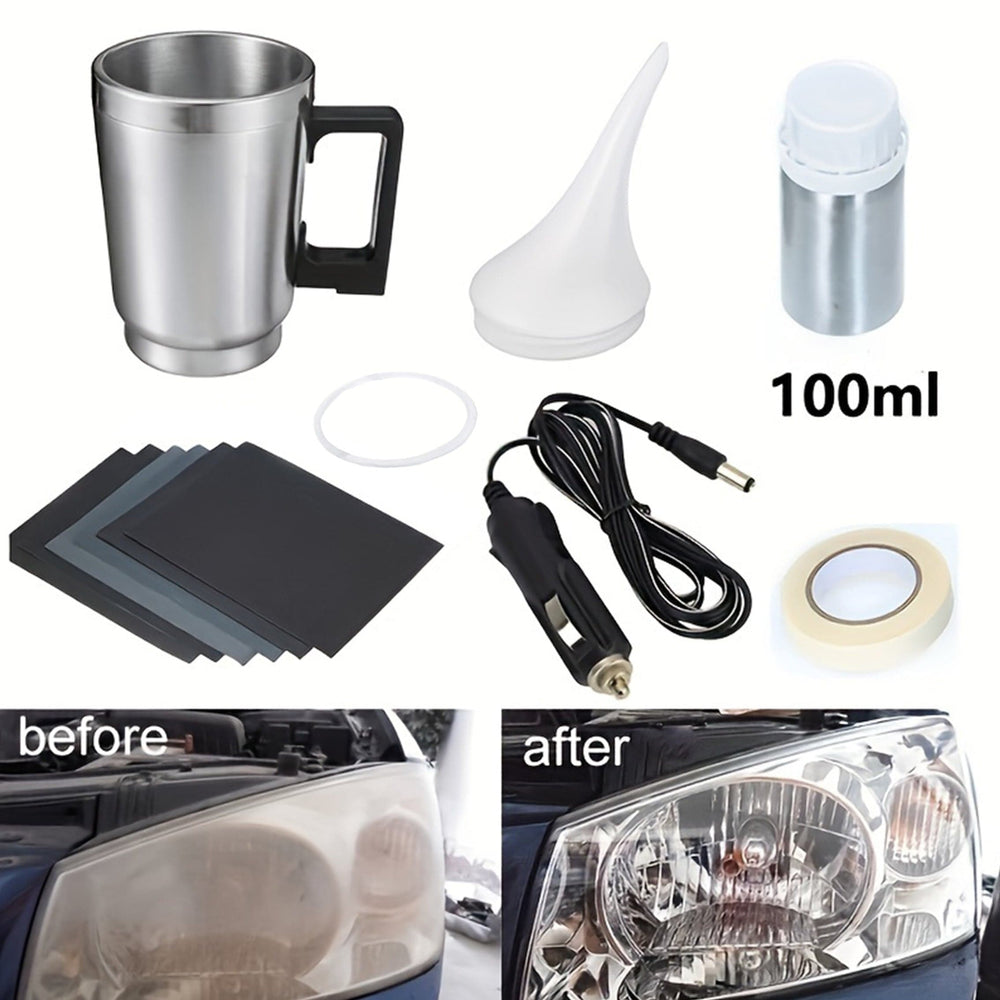 Planet Gates Atomizer Cup Set Car Headlight Restoration Polishing Kits Headlamp Repair Kits Car Light Polisher Cleaning Paste Car Paint Care Refurbish Agent