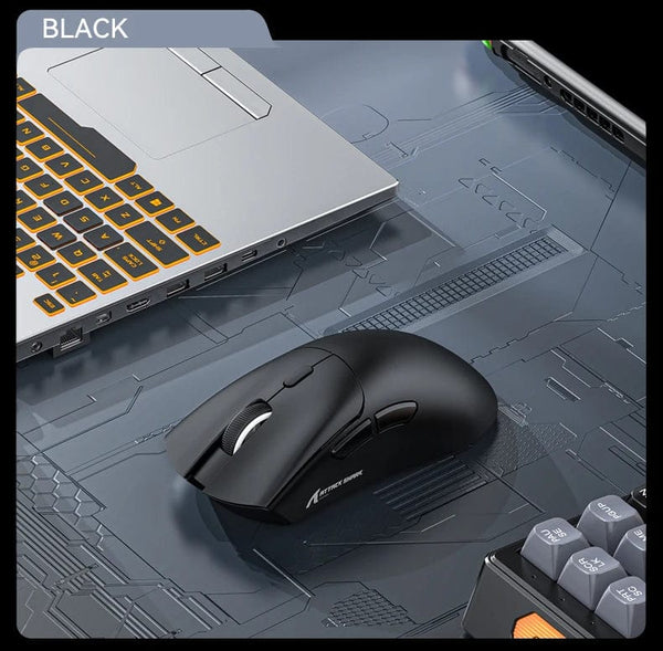 Planet Gates Attack Shark R1 1000Hz Bluetooth Mouse,18000dpi,PAW3311,Tri-mode Connection, Macro Gaming Mouse