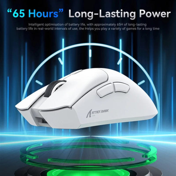 Planet Gates Attack Shark R1 1000Hz Bluetooth Mouse,18000dpi,PAW3311,Tri-mode Connection, Macro Gaming Mouse