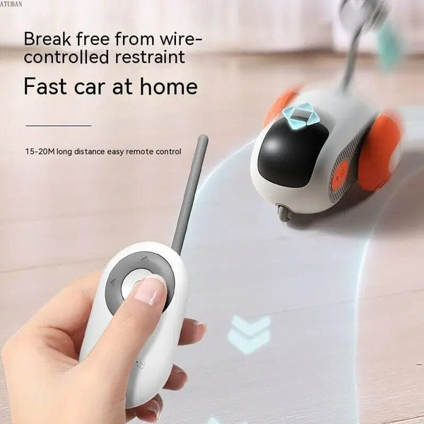 Planet Gates ATUBAN Remote Smart Cat Toy,Active Rolling Car with Replaceable Car,Rechargeable Wicked Car for Indoor Cats/Kitten Small Dogs