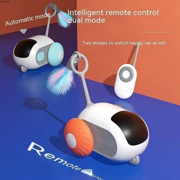 Planet Gates ATUBAN Remote Smart Cat Toy,Active Rolling Car with Replaceable Car,Rechargeable Wicked Car for Indoor Cats/Kitten Small Dogs