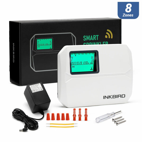 Planet Gates AU Version INKBIRD WIFI Irrigation Controller Programmable System for 8 Zone Smart Sprinkler Digital Watering Timer Free App & LCD Monitor