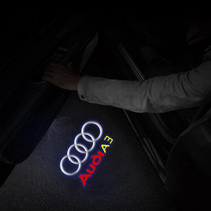 Planet Gates AUDI A3 2Pcs Led Car Door Welcome Lights For Audi Sline S3 S5 TT A4 B7 B8 B9 A3 8P 8V 8L A5 A6 C6 C5 C7 A1 Q3 Q7 Q5 Logo Projector Lamp