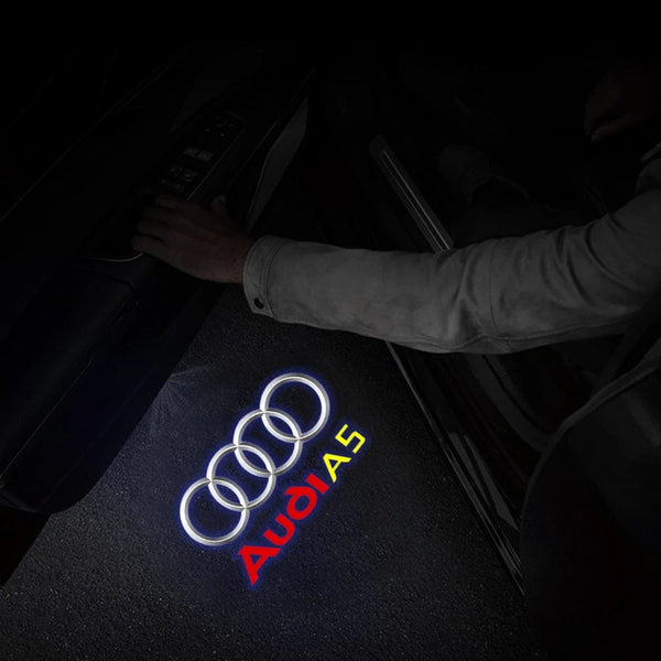 Planet Gates AUDI A5 2Pcs Led Car Door Welcome Lights For Audi Sline S3 S5 TT A4 B7 B8 B9 A3 8P 8V 8L A5 A6 C6 C5 C7 A1 Q3 Q7 Q5 Logo Projector Lamp