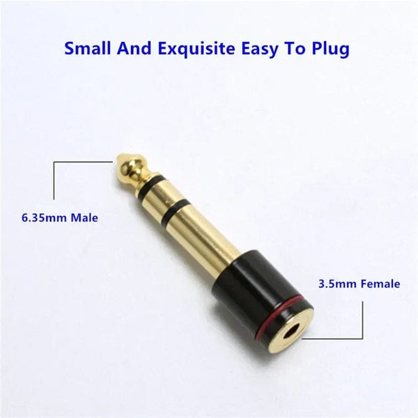 Planet Gates Audio Adapter 6.5mm To 3.5 Jack 1/4" Male 1/8" Female Headphone Plug Converter For Microphone Amplifier Consumer Electronics