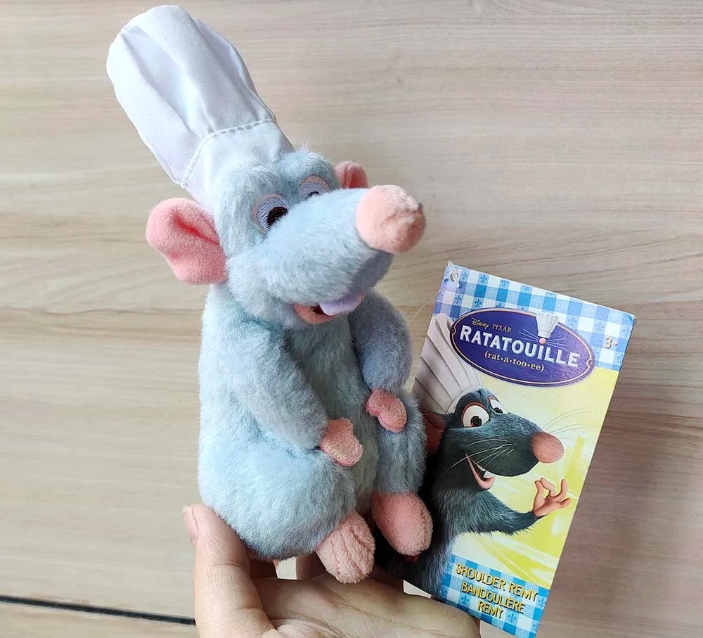 Planet Gates Authentic  Ratatouille Chef Remy Magnetic Shoulder Plush Toy New