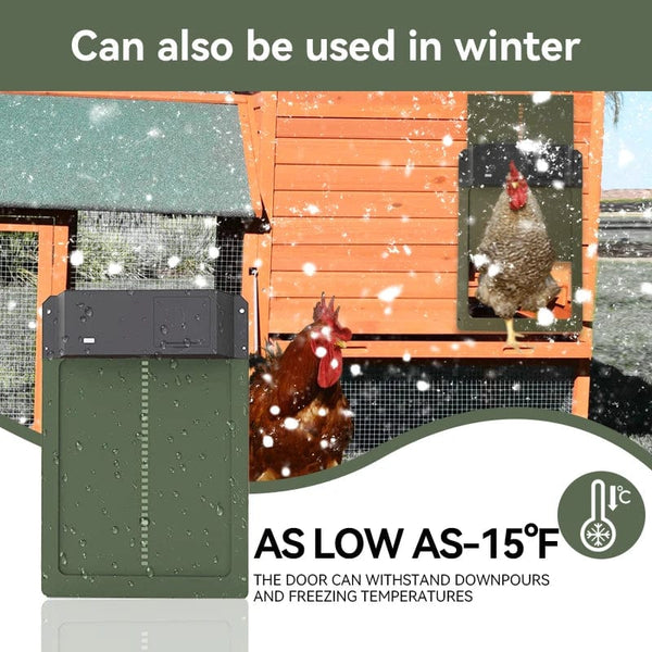 Planet Gates Automatic Chicken Coop Door Opener Battery Powered Light Sense Control Waterproof Pet Flap Accessories Upgrade ABS House Gate