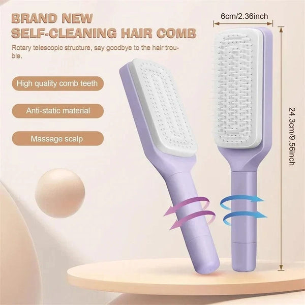 Planet Gates Automatic Cleaning Rotating Lifting Hair Comb Telescopic Massage Air Cushion Airbag Women's Anti-static Hair Comb