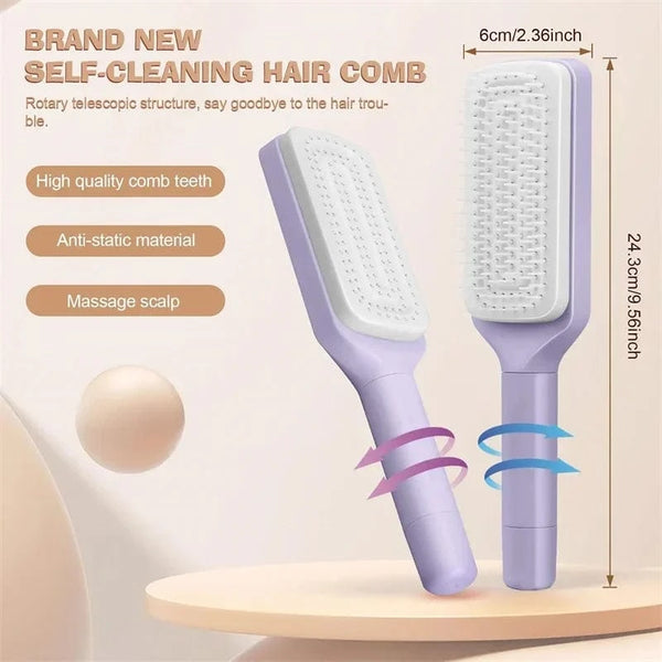 Planet Gates Automatic Cleaning Rotating Lifting Hair Comb Telescopic Massage Air Cushion Airbag Women's Anti-static Hair Comb