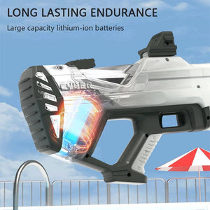 Planet Gates Automatic Electric Water Gun Auto Suction Water Guns for Adult Kids Battery Powered Squirt Blaster Summer Pool Beach Outdoor Toy