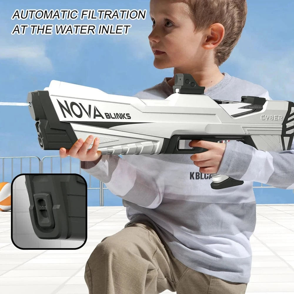 Planet Gates Automatic Electric Water Gun Auto Suction Water Guns for Adult Kids Battery Powered Squirt Blaster Summer Pool Beach Outdoor Toy