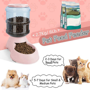 Planet Gates Automatic Water Dispenser Large Capacity Pet Feeder Small Dog Food Bowl  Cat Feeder Drinking Bowl Pet Feeding Drinker Water Bowl