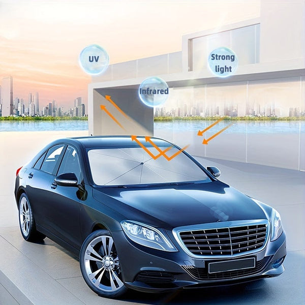 Planet Gates Automobile Windshield Sunshade-Foldable Automobile Umbrella Sunshade, Anti-Ultraviolet Car Front Window (Heat Protection) Windshield Cover Card