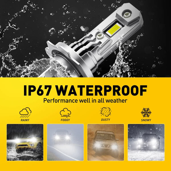 Planet Gates AUXITO 2Pcs Turbo H7 LED Canbus No Error Headlight Bulbs with Fan 100W High Power H7 LED Car Head Light Lamp CSP Chip 20000LM