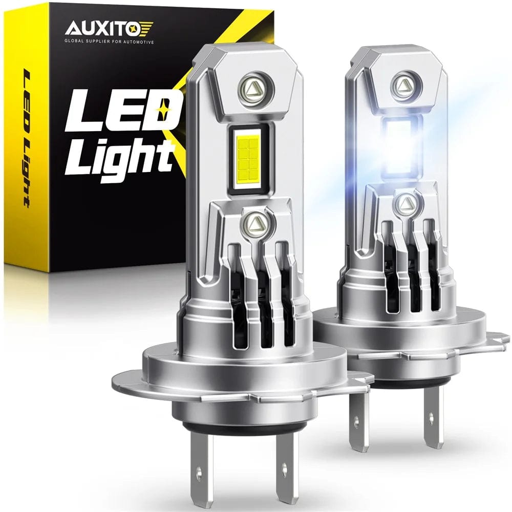 Planet Gates AUXITO 2X Turbo H7 LED Canbus No Error Headlight Bulbs with Fan CSP Chip High Power 100W 20000LM H7 LED Auto Headlight Head Lamp