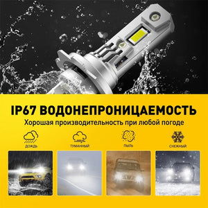 Planet Gates AUXITO 2X Turbo H7 LED Canbus No Error Headlight Bulbs with Fan CSP Chip High Power 100W 20000LM H7 LED Auto Headlight Head Lamp