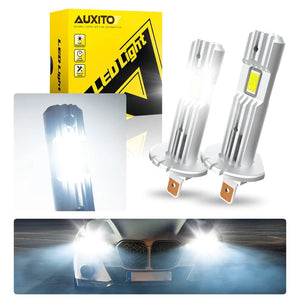 Planet Gates AUXITO H1 LED Headlight H1 LED Canbus Bulbs Nonpolarity for Ford focus fiesta Skoda Fanless 6500K Super Bright H1 Lamp Fog Light