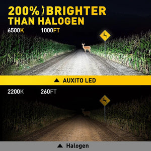 Planet Gates AUXITO H1 LED Headlight H1 LED Canbus Bulbs Nonpolarity for Ford focus fiesta Skoda Fanless 6500K Super Bright H1 Lamp Fog Light