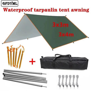 Planet Gates awning irons / 3x4m 4x3m 3x3m Awning Waterproof Tarp Tent Shade Ultralight Garden Canopy Sunshade Outdoor Camping Hammock Rain Fly Beach Sun Shelter