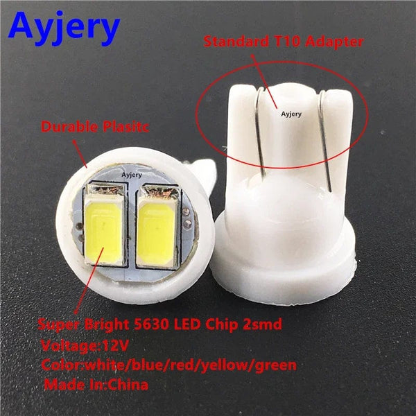 Planet Gates AYJERY Wholesale 2000X T10 W5W 5630 2 SMD 194 168 2 Led Auto Instrument Lamps Car License Plate Lamps Interior Light Bulbs 12V