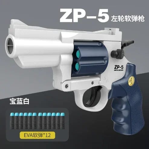 Planet Gates Azul Magnum Zp-5 357 Long Alloy Revolver Soft Bullet Can Be Fired Pistol Boy Simulation Toy Repeating Pistol Children's gifts