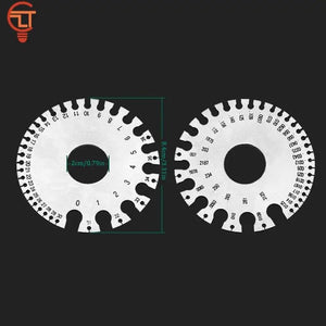 Planet Gates B 0-36 Round AWG SWG Wire Gauge Thickness Ruler Gauge Diameter Stainless Steel Measurer Tool Welding Inspection Wire Gauge