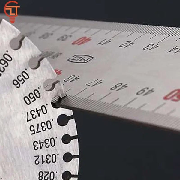 Planet Gates B 0-36 Round AWG SWG Wire Gauge Thickness Ruler Gauge Diameter Stainless Steel Measurer Tool Welding Inspection Wire Gauge