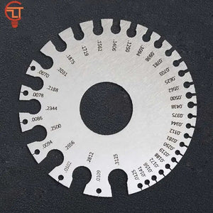 Planet Gates B 0-36 Round AWG SWG Wire Gauge Thickness Ruler Gauge Diameter Stainless Steel Measurer Tool Welding Inspection Wire Gauge