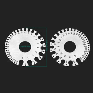 Planet Gates B 0-36 Round AWG SWG Wire Gauge Thickness Ruler Gauge Diameter Stainless Steel Measurer Tool Welding Inspection Wire Gauge