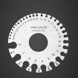 Planet Gates B 0-36 Round AWG SWG Wire Gauge Thickness Ruler Gauge Diameter Stainless Steel Measurer Tool Welding Inspection Wire Gauge