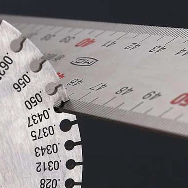 Planet Gates B 0-36 Round AWG SWG Wire Gauge Thickness Ruler Gauge Diameter Stainless Steel Measurer Tool Welding Inspection Wire Gauge