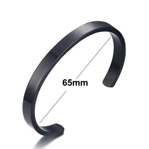 Planet Gates B-106B-65 Vnox Vintage Stainless Steel Bangle for Men Women Mobius Twisted Cuff Bracelet Unisex Casual Pulseira Gents Jewelry