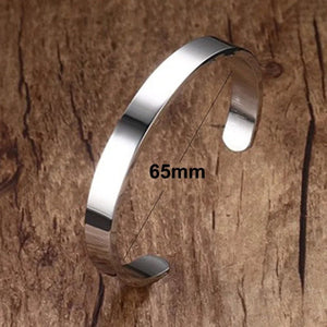Planet Gates B-106S-65 Vnox Vintage Stainless Steel Bangle for Men Women Mobius Twisted Cuff Bracelet Unisex Casual Pulseira Gents Jewelry