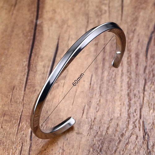 Planet Gates B-169S Vnox Vintage Stainless Steel Bangle for Men Women Mobius Twisted Cuff Bracelet Unisex Casual Pulseira Gents Jewelry