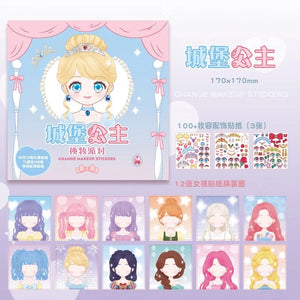 Planet Gates B 1PCS Changeover Sticker Hand Book Hand Book Guka Sticker Princess Toy Book Girl Child Beautiful Doll Dress Up