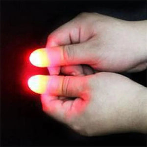 Planet Gates B 2Pcs Magic Super Electronic LED Light Flashing Fingers Magic Trick Props Kids Amazing Glow Toys Children Luminous Decor Gifts