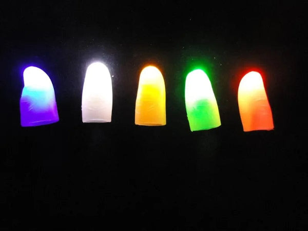 Planet Gates B 2Pcs Magic Super Electronic LED Light Flashing Fingers Magic Trick Props Kids Amazing Glow Toys Children Luminous Decor Gifts